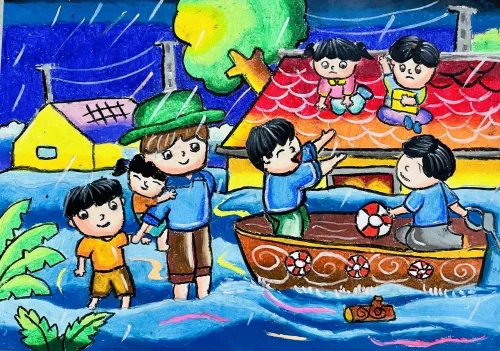 Vẽ tranh đề tài lễ hội 22