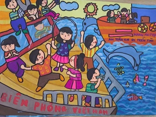 Vẽ tranh đề tài lễ hội 25