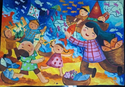 Vẽ tranh đề tài lễ hội 27