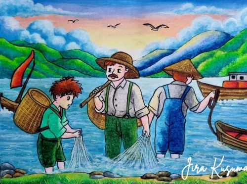 Vẽ tranh đề tài lễ hội 4