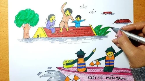 Vẽ tranh đề tài lễ hội 9