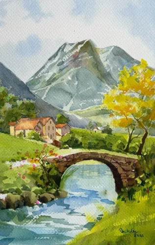 Tranh màu nước 28