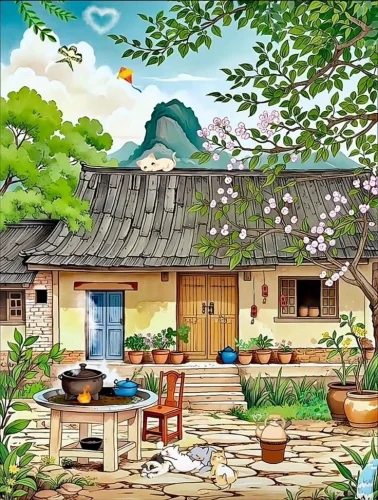 Vẽ tranh ngôi nhà 47