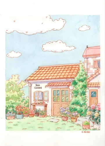 Vẽ tranh ngôi nhà 48