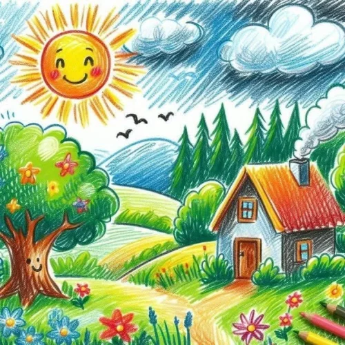 Vẽ tranh ngôi nhà 24
