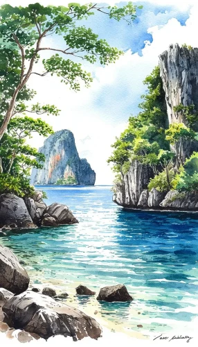 Tranh vẽ phong cảnh 14