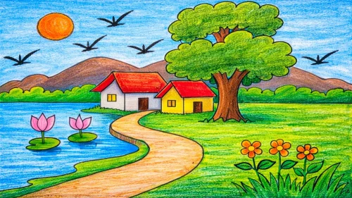 Vẽ tranh quê hương 18