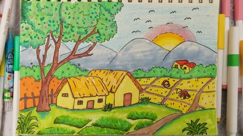 Vẽ tranh quê hương 22