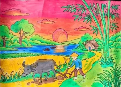 Vẽ tranh quê hương 30
