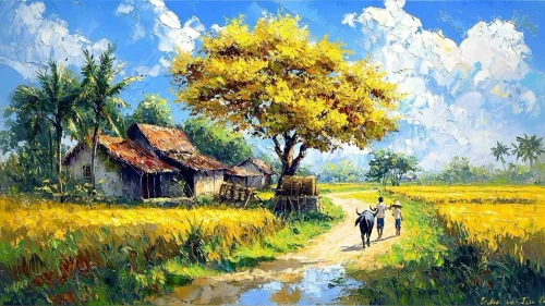 Vẽ tranh quê hương 34