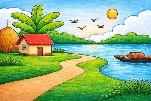 Vẽ tranh quê hương 40