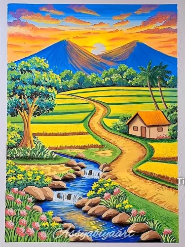 Vẽ tranh quê hương 1