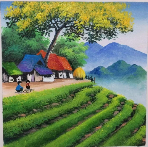 Vẽ tranh quê hương 3