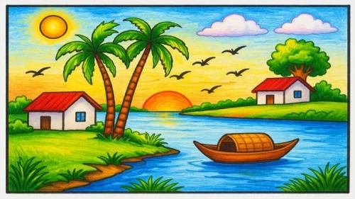 Vẽ tranh quê hương 5