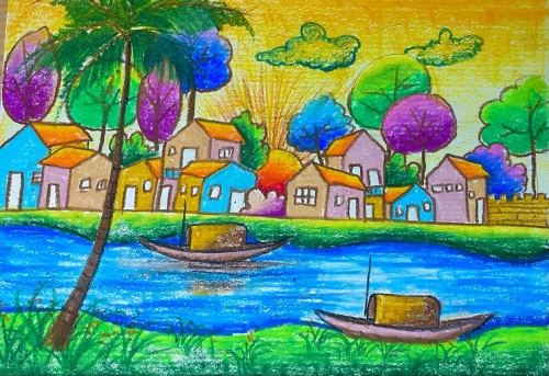 Vẽ tranh quê hương 14