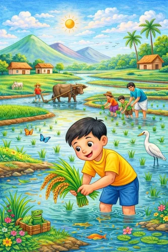 Vẽ tranh quê hương 28