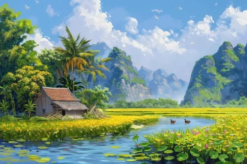 Vẽ tranh quê hương 29