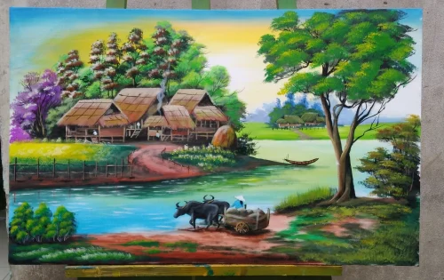 Vẽ tranh quê hương 4