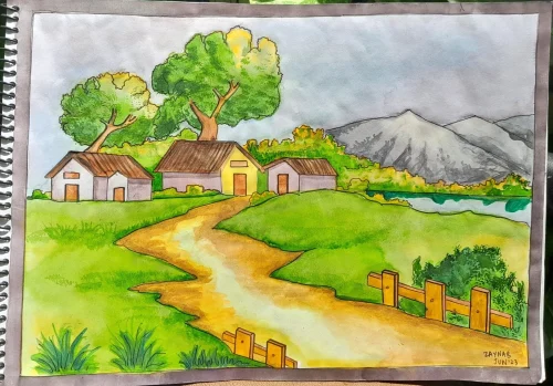 Vẽ tranh quê hương 16