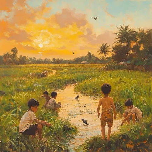 Vẽ tranh quê hương 18