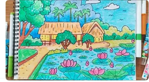 Vẽ tranh quê hương 20