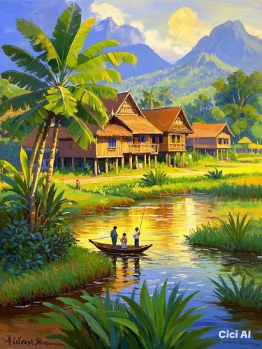 Vẽ tranh quê hương 24