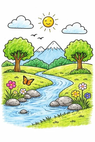 Vẽ tranh thiên nhiên 12