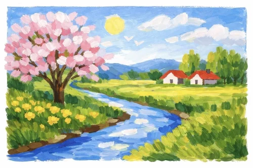 Vẽ tranh thiên nhiên 13