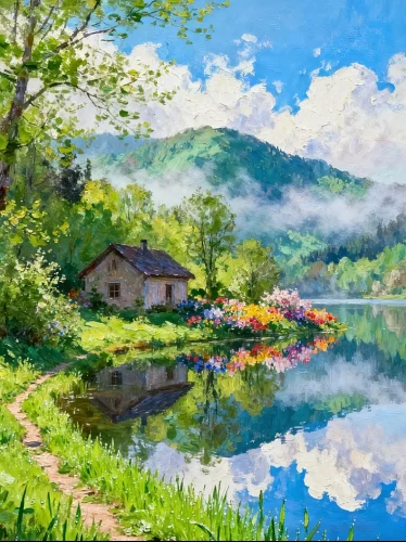 Vẽ tranh thiên nhiên 30