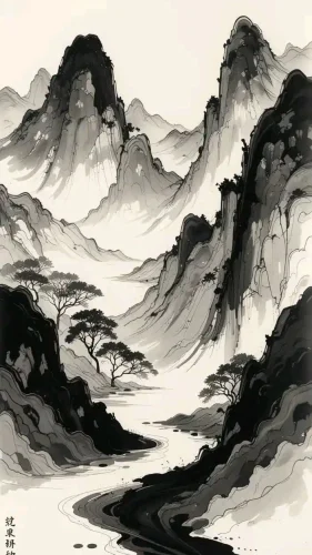 Tranh thuỷ mặc 8