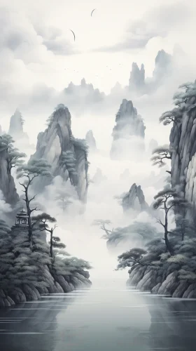 Tranh thuỷ mặc 17