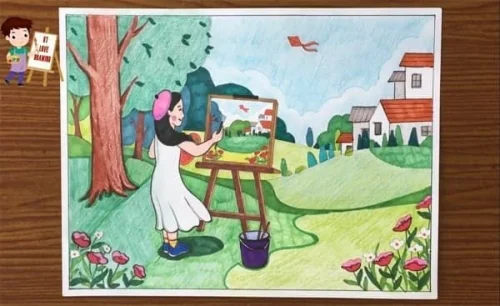 Vẽ tranh ước mơ của em 10
